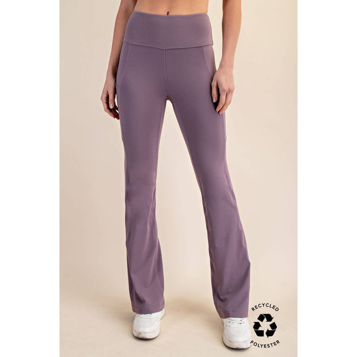 RAE MODE RECYCLED BUTTER FLARED LEGGINGS - TRUE RED