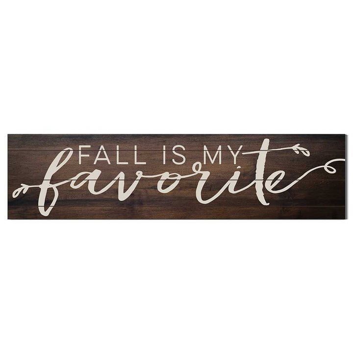 40x10 Fall is My Favorite Walnut Slatted Sign Fall Decor