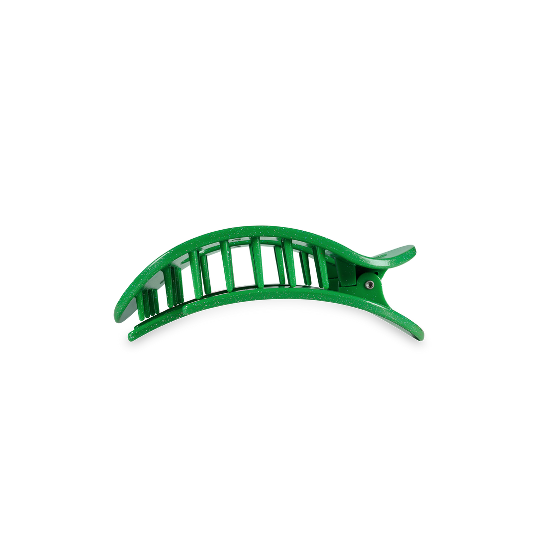 Round Flat Hair Clip | Small | Shamrock Shimmer