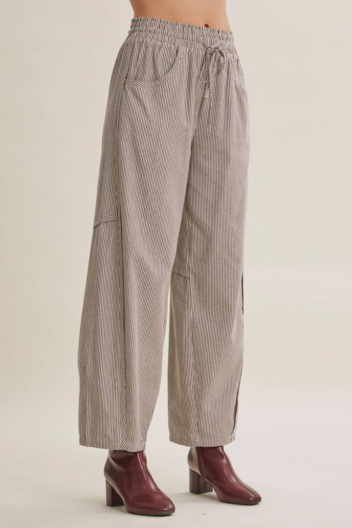Everyday Favorite Striped Barrel Pants – 3 Colors