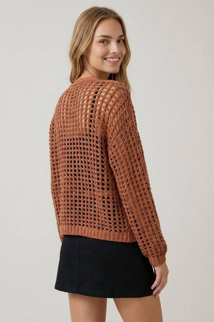 Breezy Does It Crochet Cardigan - Clay