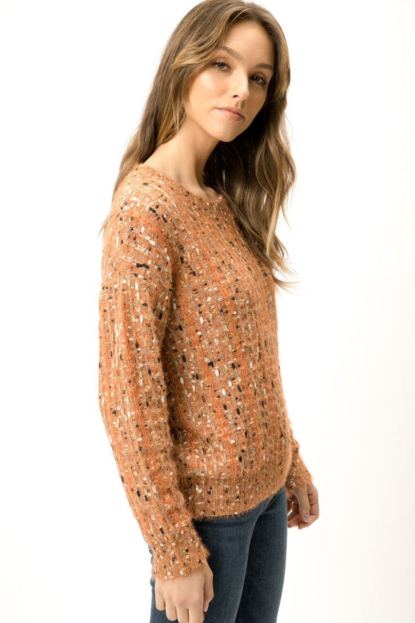 Lurex Sweater- In Rust