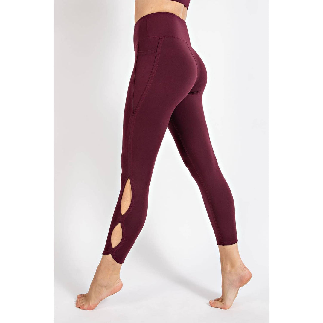 RAE MODE BUTTER HIGH RISE CROPPED YOGA LEGGINGS - GOLDEN APRICOT
