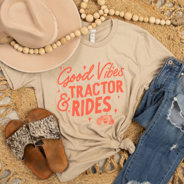 Good Vibes and Tractor Rides Graphic Tee