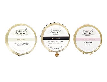 Soul Stacks Bracelet Sets - 6 colors with different inspirational messages!