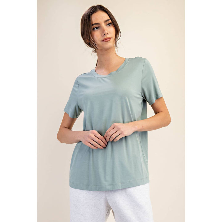 RAE MODE VISCOSE MODAL SHORT SLEEVE TOP - 3 COLORS