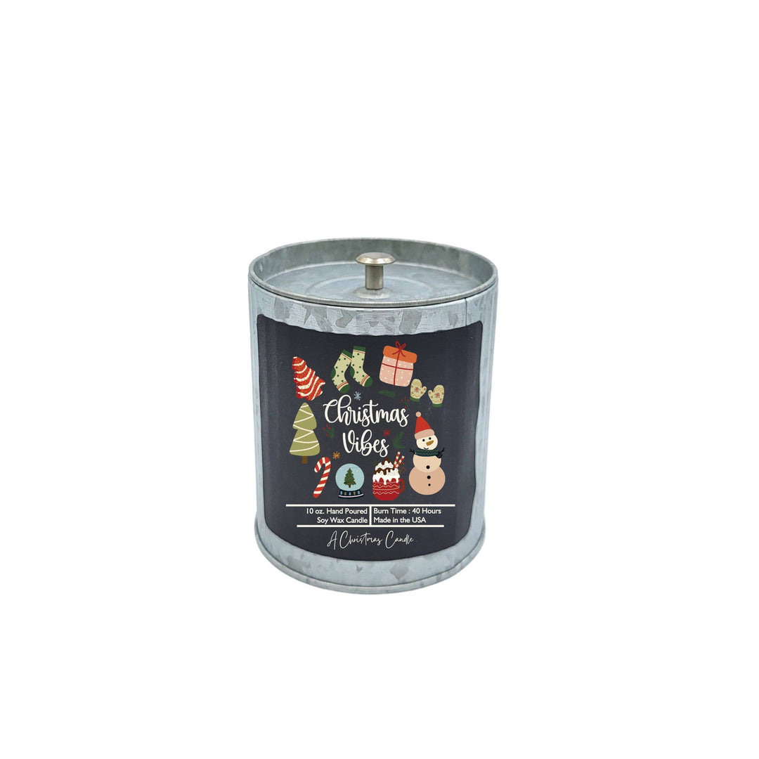 Christmas Vibes - Soy Wax Candle - Rustic Christmas Candles - Christmas Tree Farm Scent