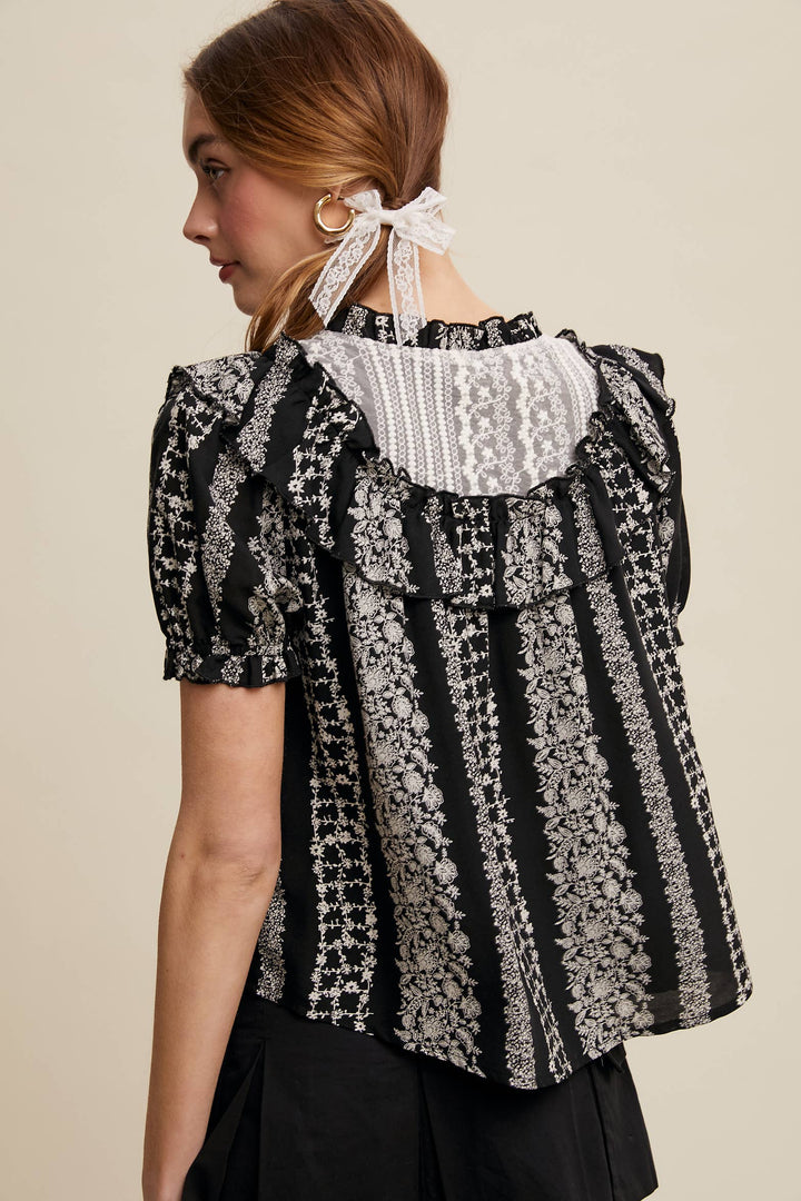 Vintage-Inspired Ruffle Blouse
