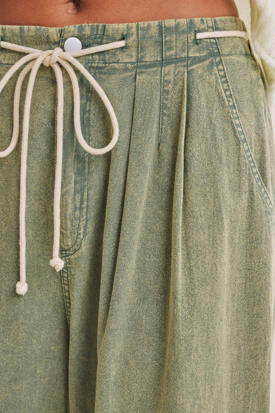 Easy Does It Mineral Wash Wide-Leg Pants - Vintage Camel