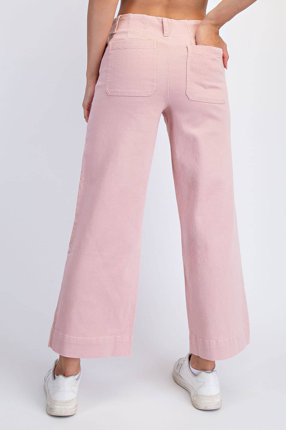 RAE MODE HEAVY COTTON TWILL CROPPED WIDE PANTS - TAUPE