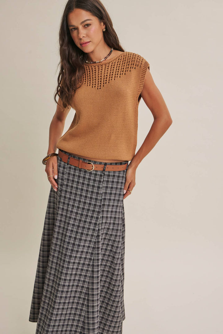 Weekend in Tuscany Open-Knit Sweater Top – 3 Colors