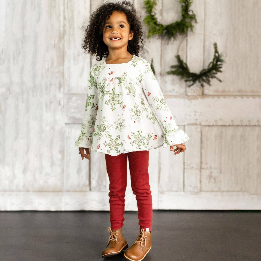 Holiday Snowflakes Organic Tunic & Pants Set