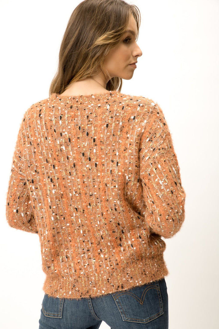 Lurex Sweater- In Rust