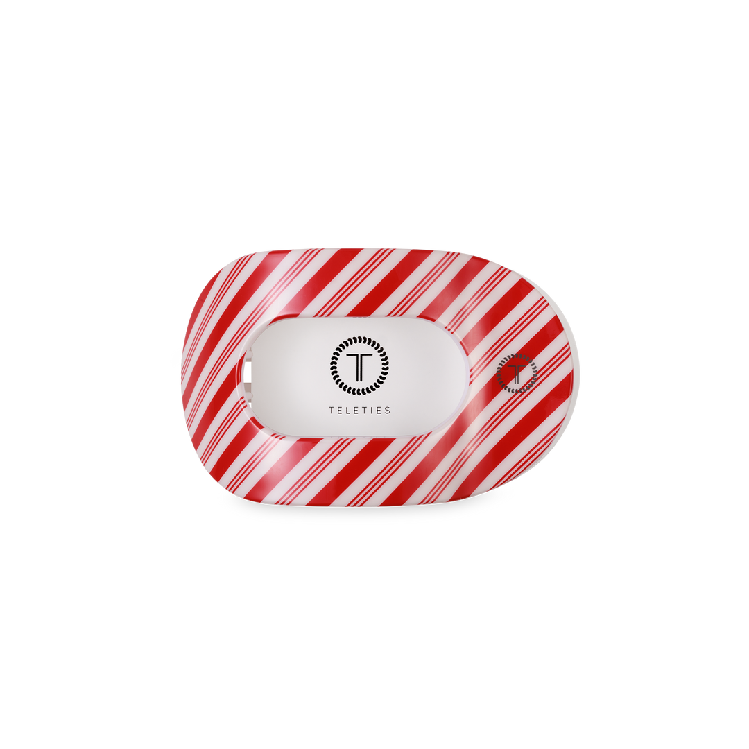 Flat Round Hair Clip | Small | Candy Cane Crush