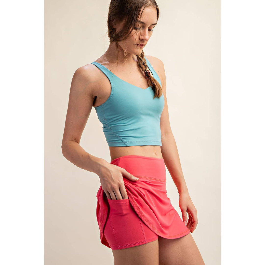 RAE MODE BUTTER SKORT - SMOKED SPRUCE