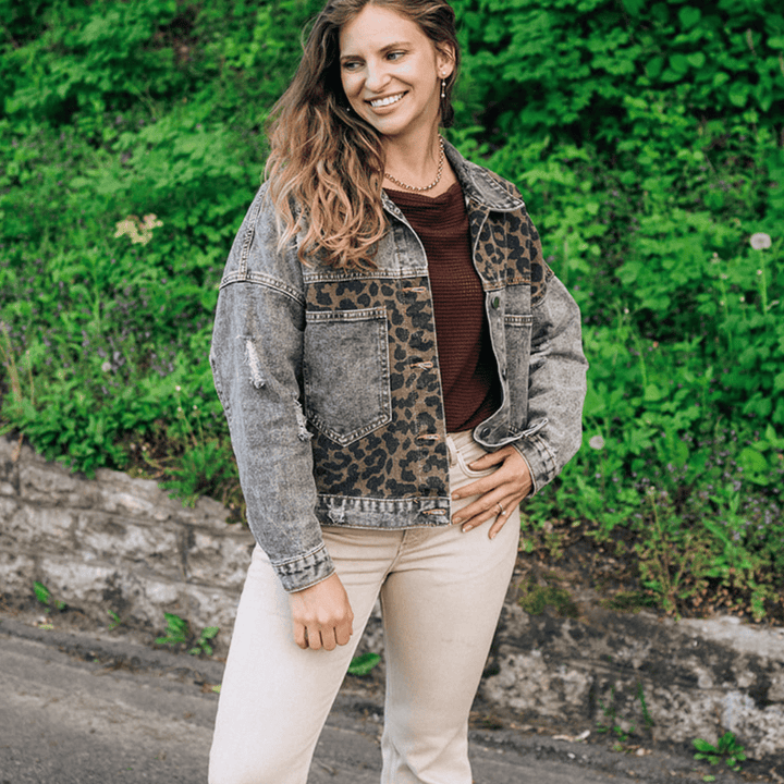 Wild Side of Denim Leopard Print Jacket