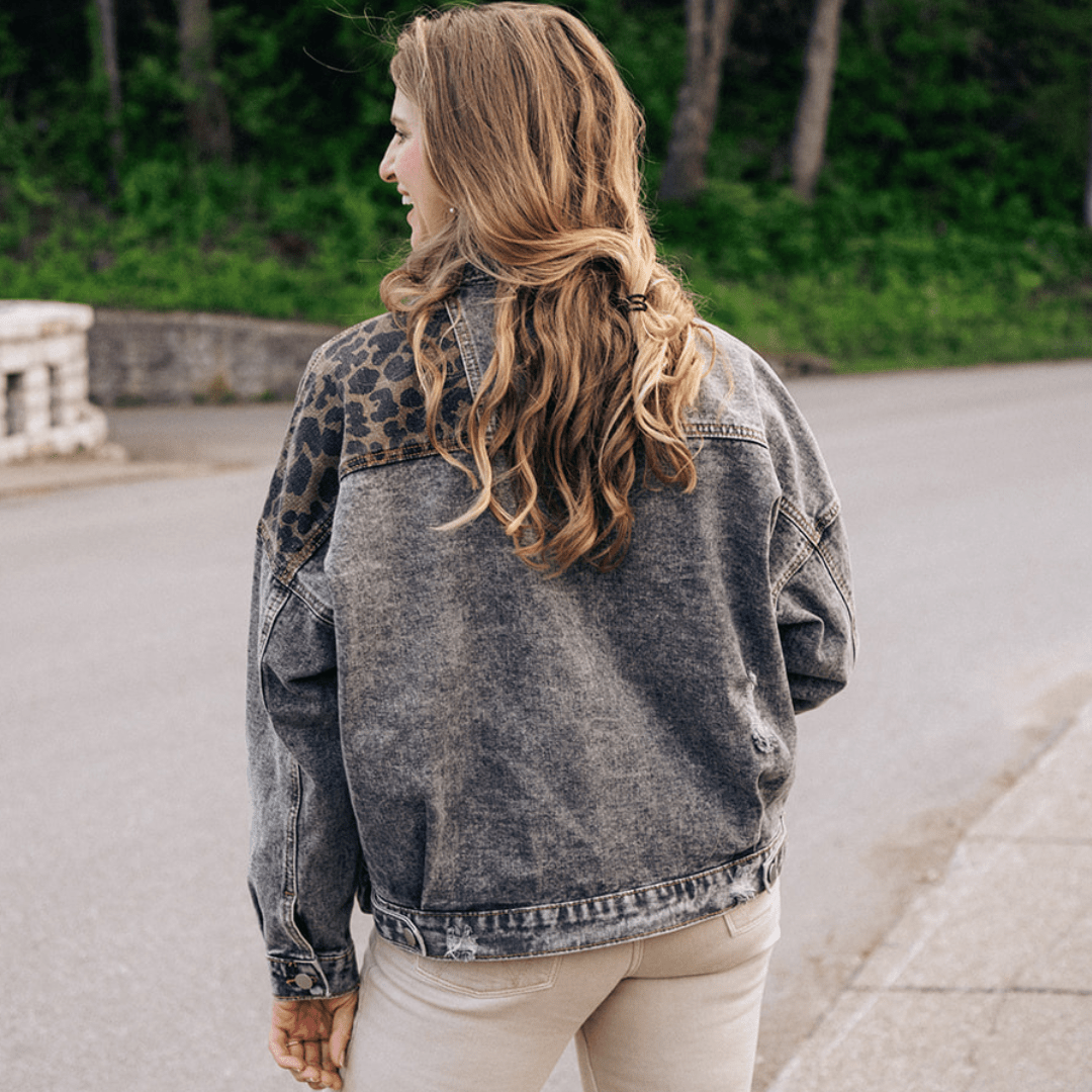 Wild Side of Denim Leopard Print Jacket