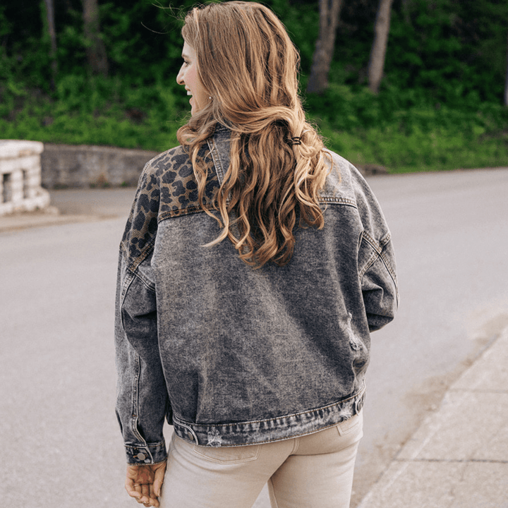 Wild Side of Denim Leopard Print Jacket