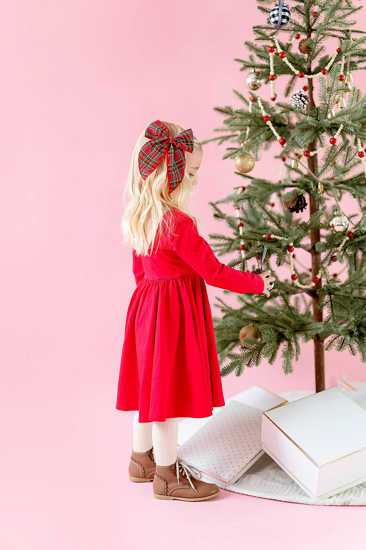 Toddler Gwendolyn Twirl Dress in Scarlet 