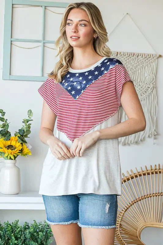 STRIPE STAR TOP