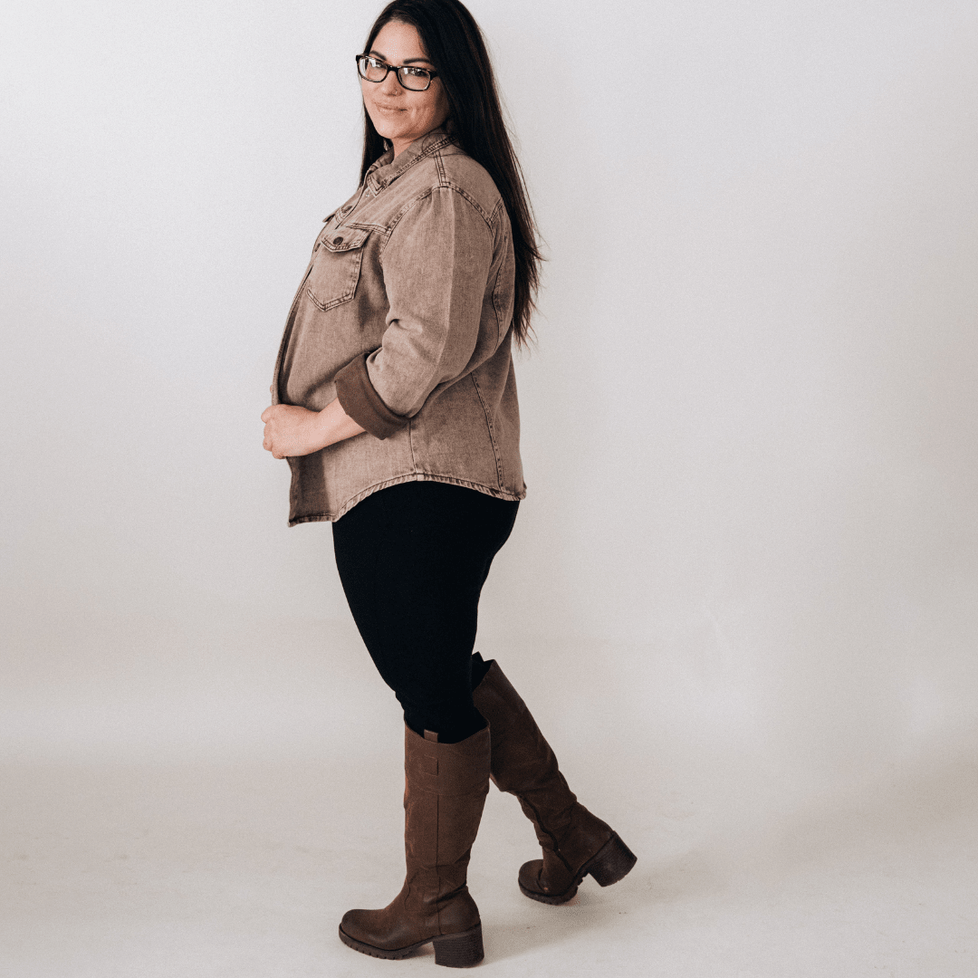 Brown Denim Jacket - Adult