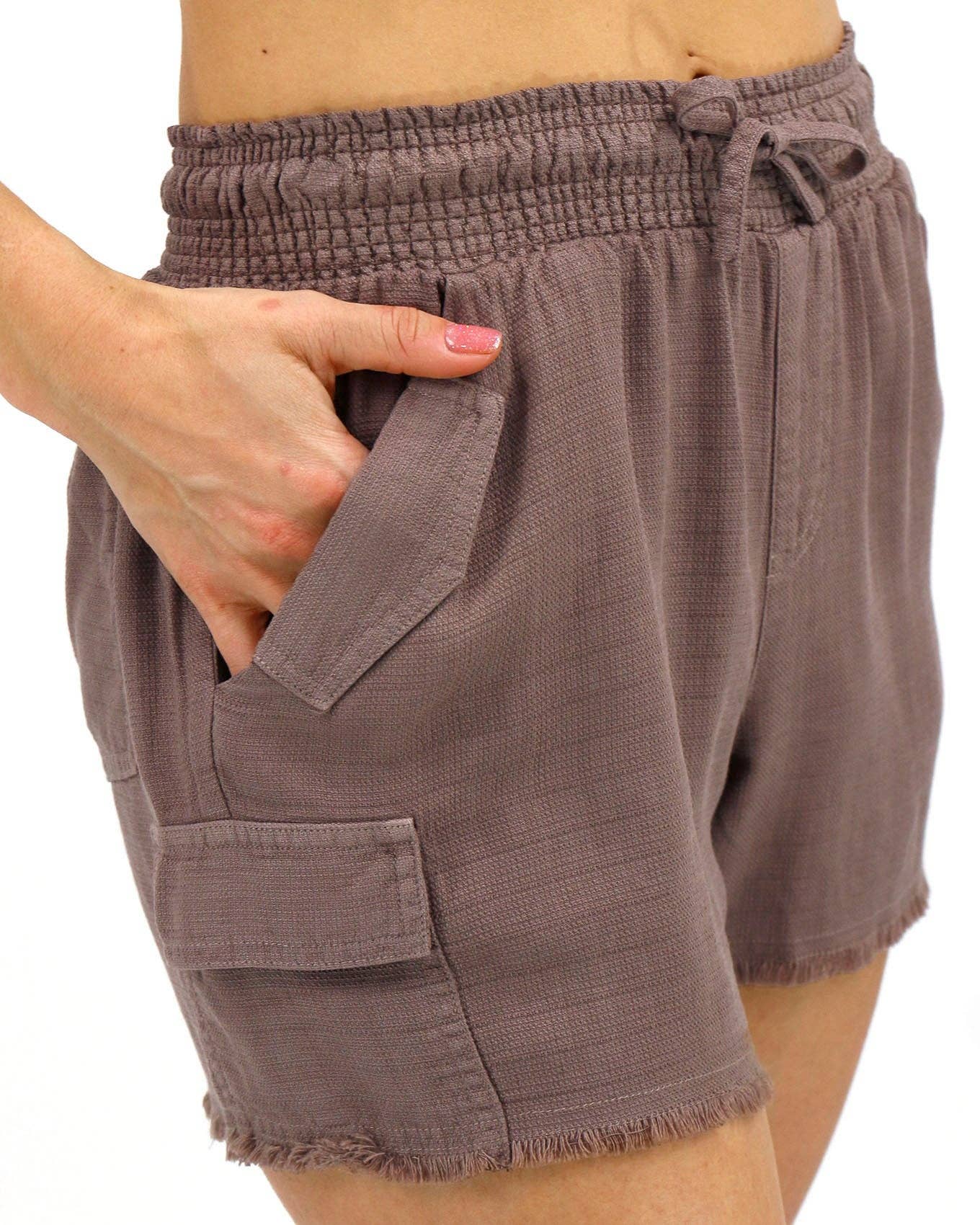 Tencel™ Lyocell Cargo Soft Shorts in Mocha – Sublime Boutique