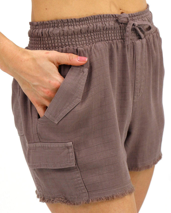 Tencel™ Lyocell Cargo Soft Shorts in Mocha