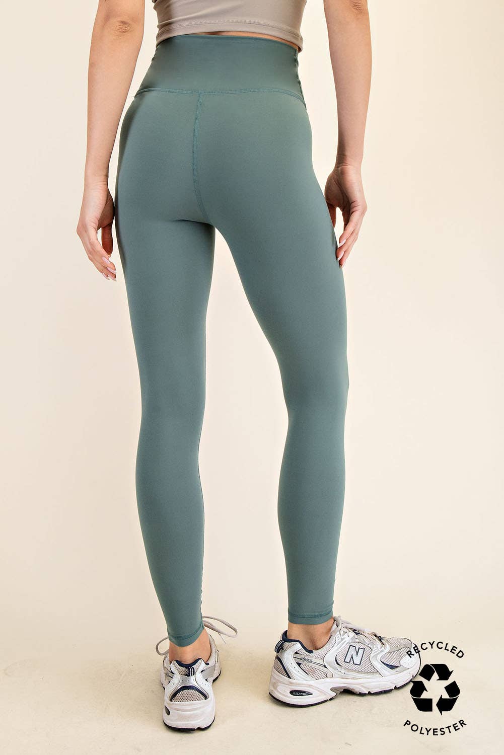 V WAIST FULL LENGTH LEGGINGS - Espresso