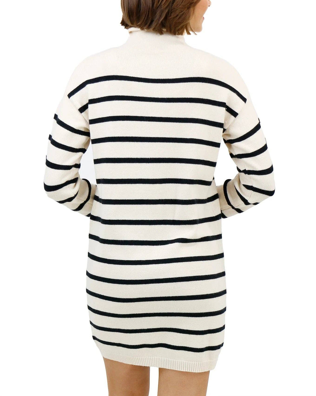 Striped Sweater Dress in Natural-Black – Sublime Boutique