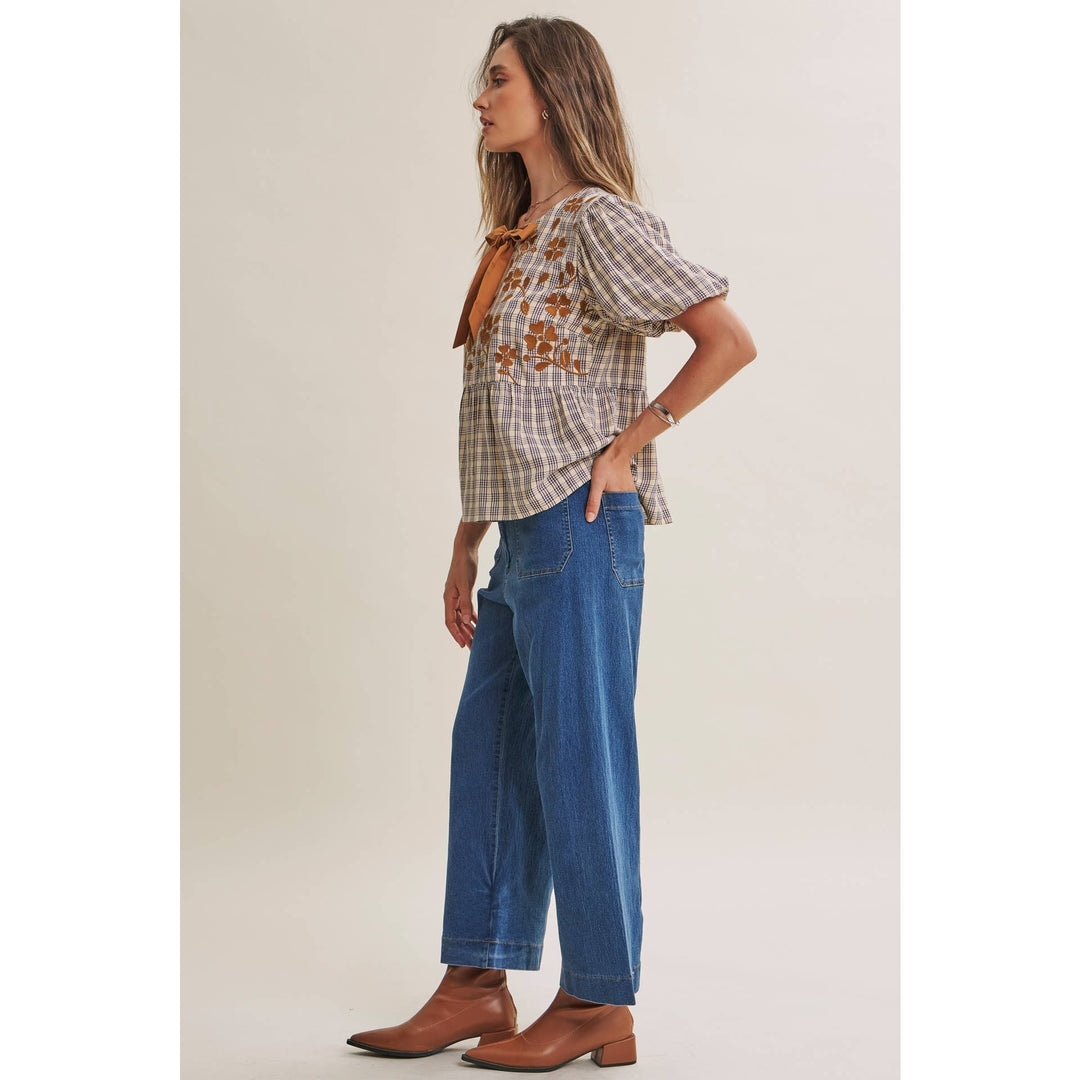 Country Charm Embroidered Blouse