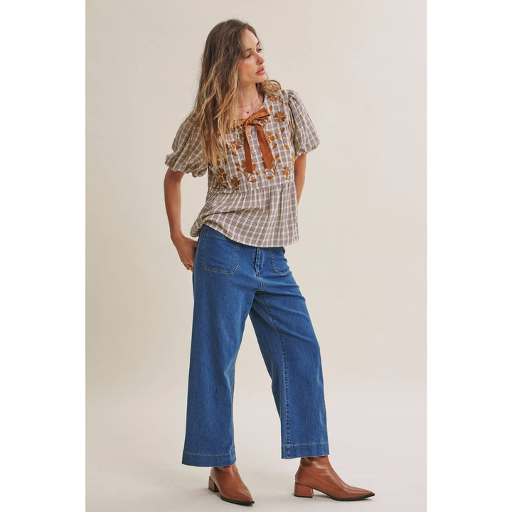 Country Charm Embroidered Blouse