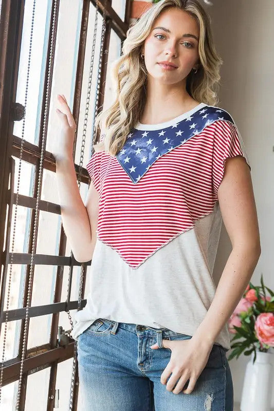 STRIPE STAR TOP