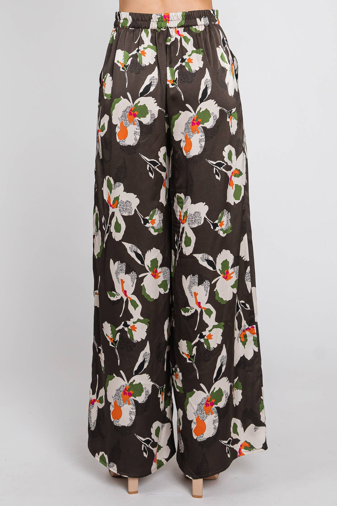 Bold Moves Floral Satin Statement Pants