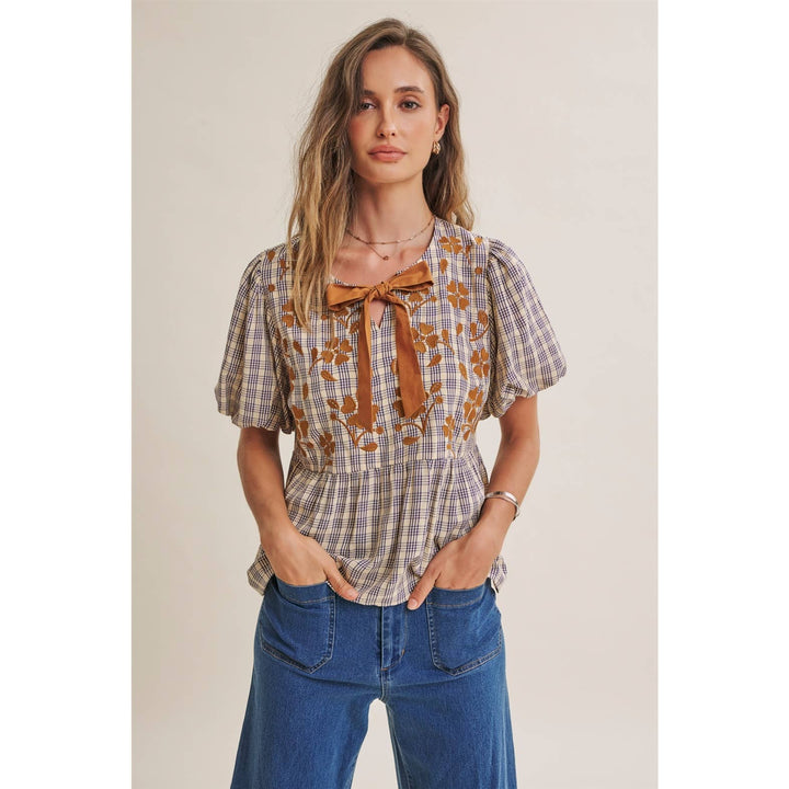 Country Charm Embroidered Blouse