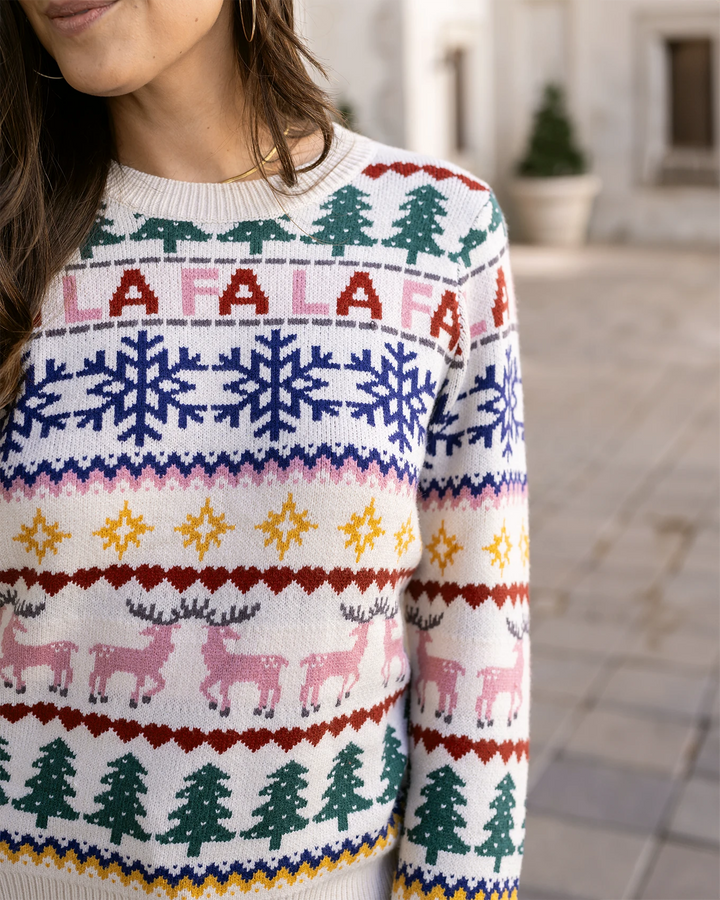 Fa La La Intarsia Sweater - Christmas