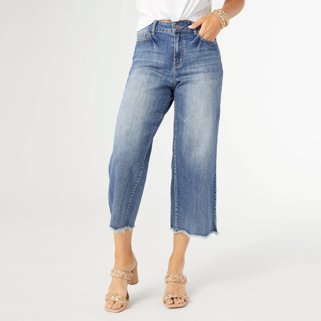 Bambu Soft Wide Leg Raw Bottom Capri