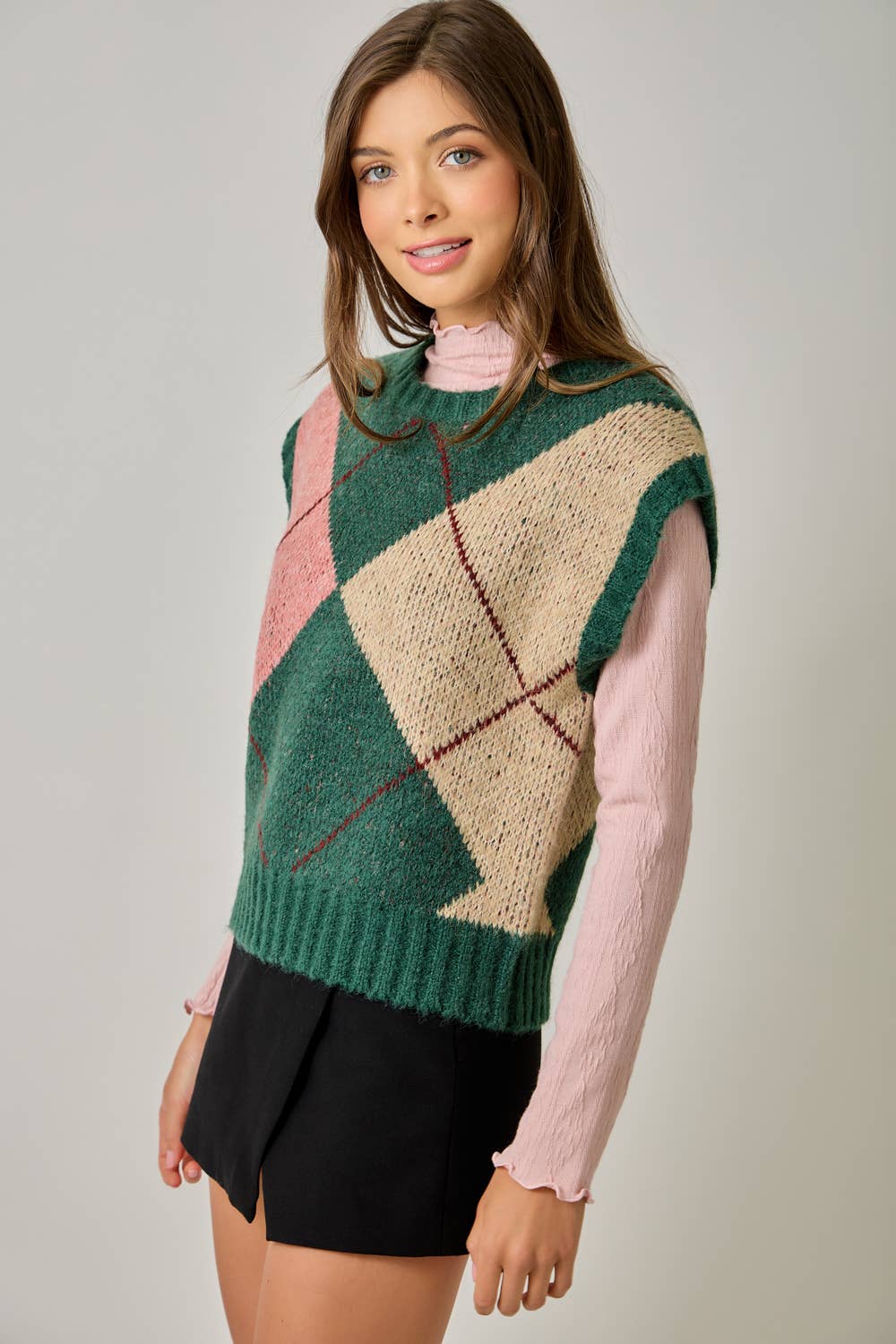 Campus Coffee Argyle Sweater Vest