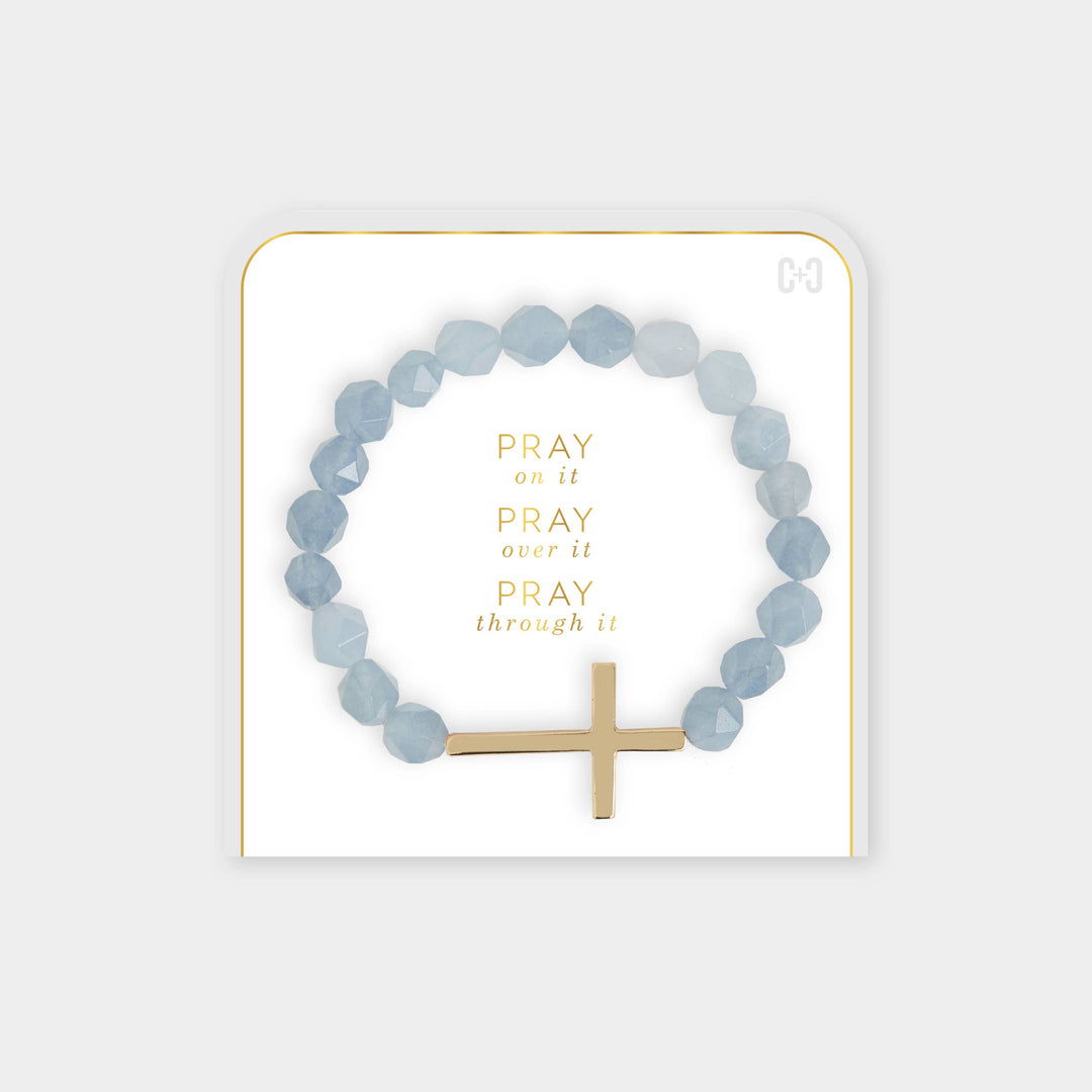 Pray on it, Pray over it, Pray through it Bracelet - 4 Colors