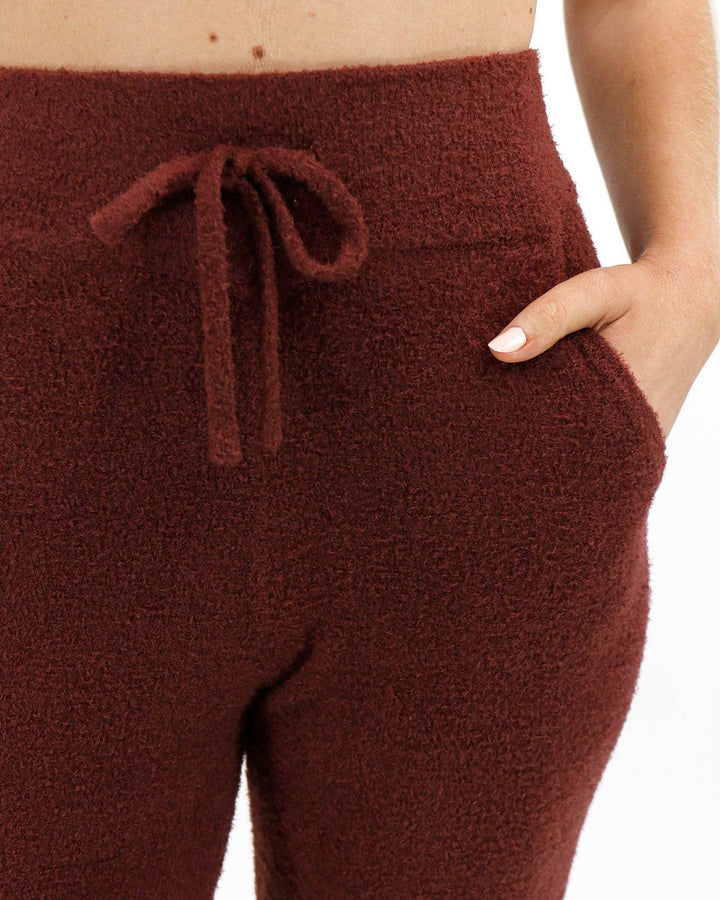 Grace and Lace Bambü Wide Leg Lounge Pants in Cherry Walnut