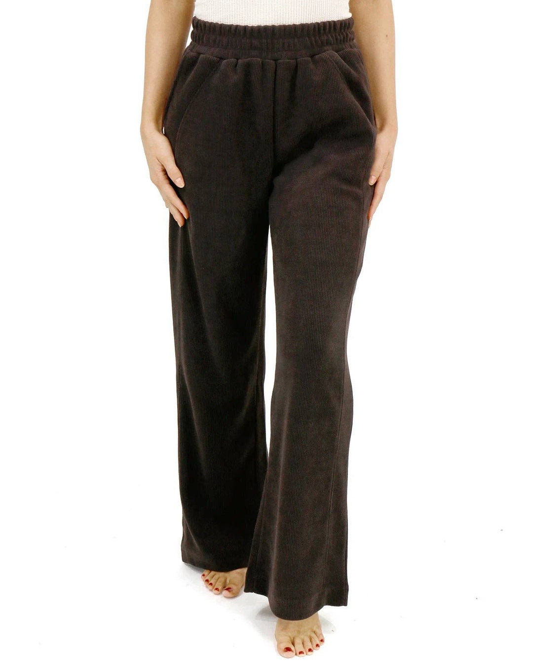 Corded Straight Leg Pants in Java