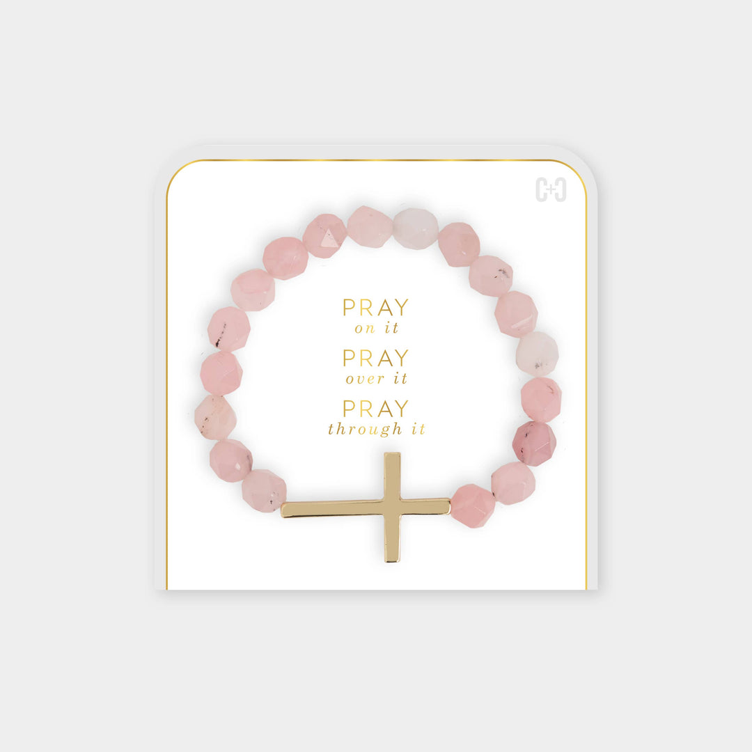Pray on it, Pray over it, Pray through it Bracelet - 4 Colors