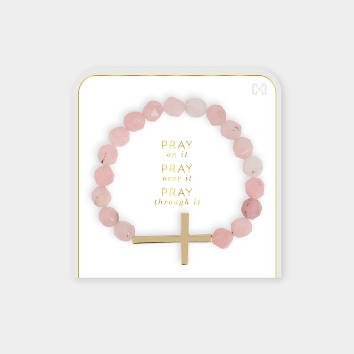 Pray on it, Pray over it, Pray through it Bracelet - 4 Colors