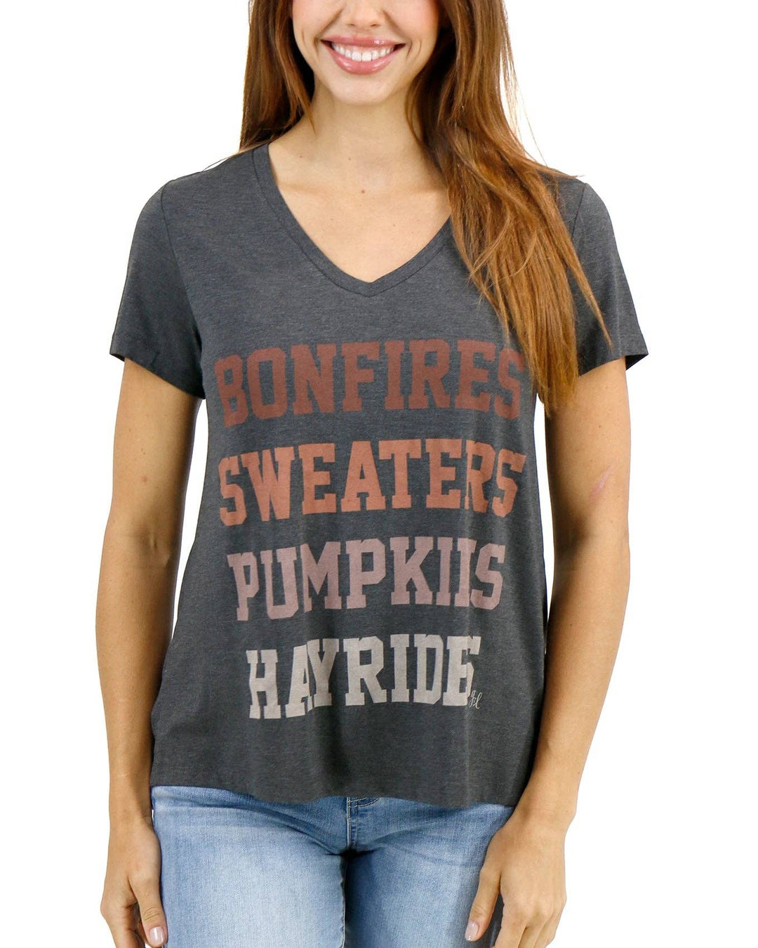 Grace and Lace VIP Favorite V-Neck Graphic Tee - Fall