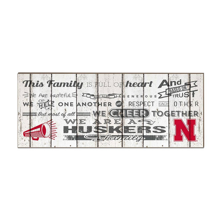 18x7 Family Cheer Nebraska Cornhuskers