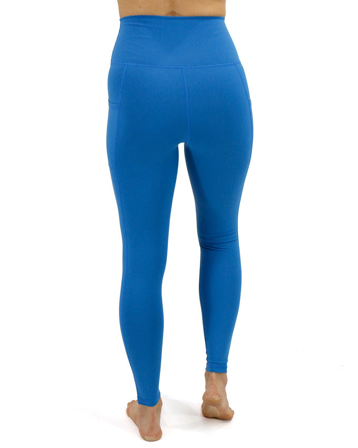 Best Squat Proof Pocket Leggings in Pacific Blue