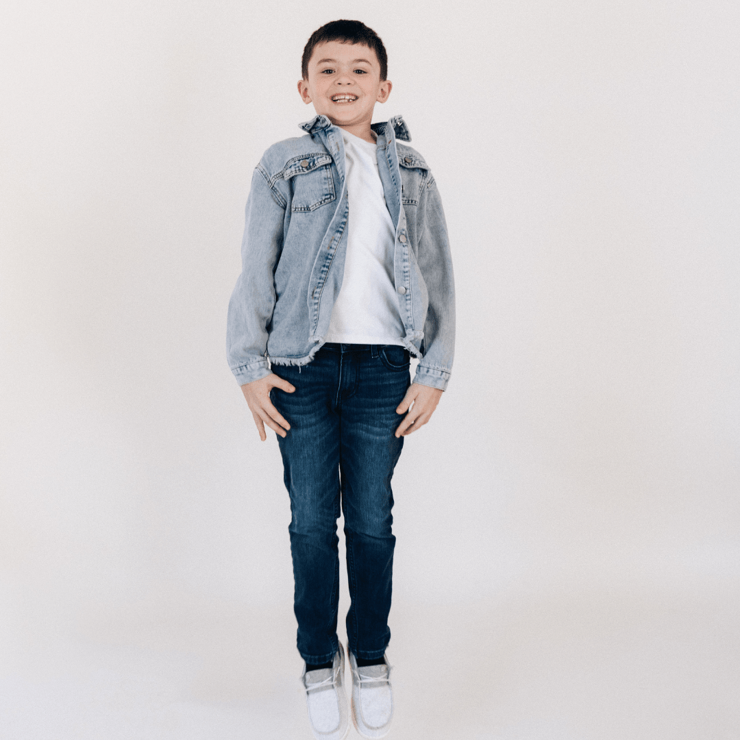 Better Together Raw Hem Denim Jacket - Kids
