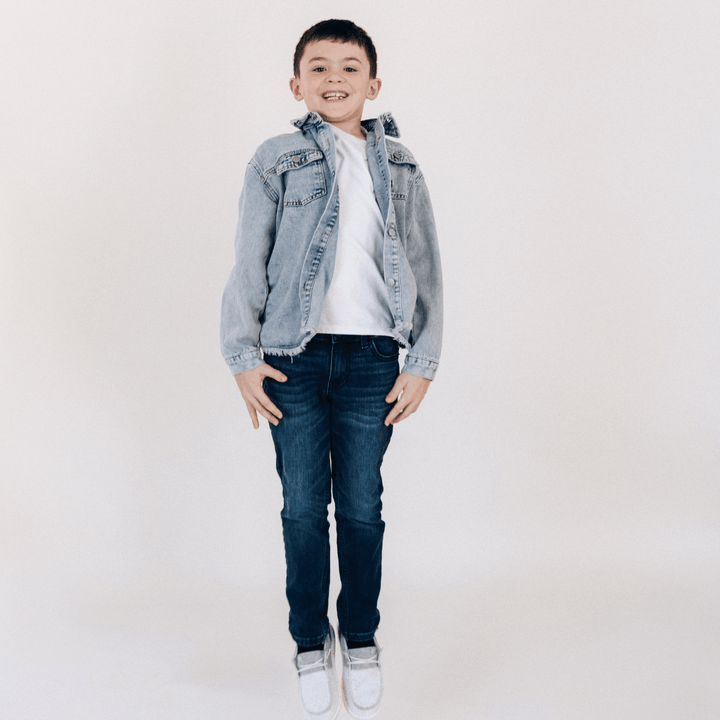 Better Together Raw Hem Denim Jacket - Kids