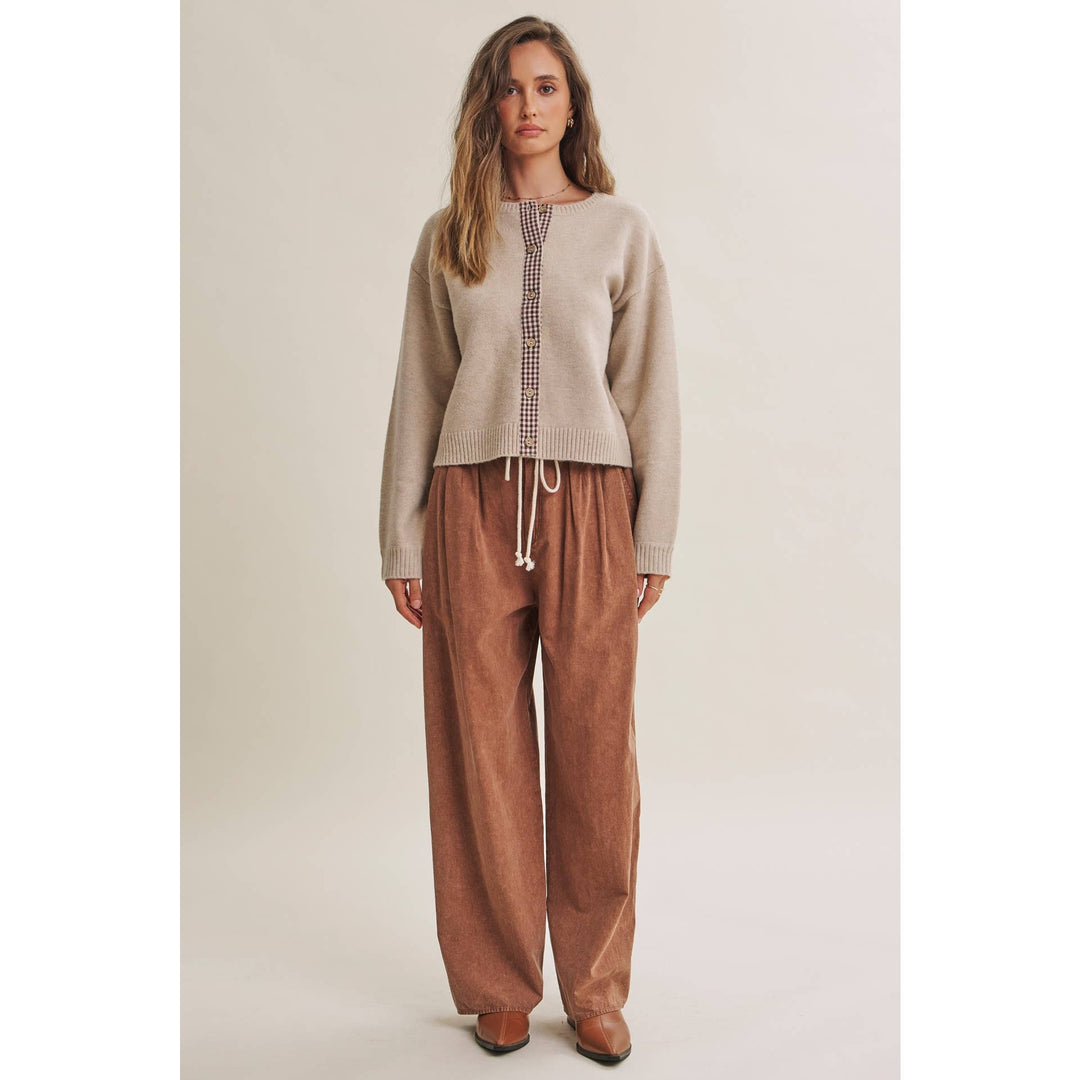 Easy Does It Mineral Wash Wide-Leg Pants - Vintage Camel