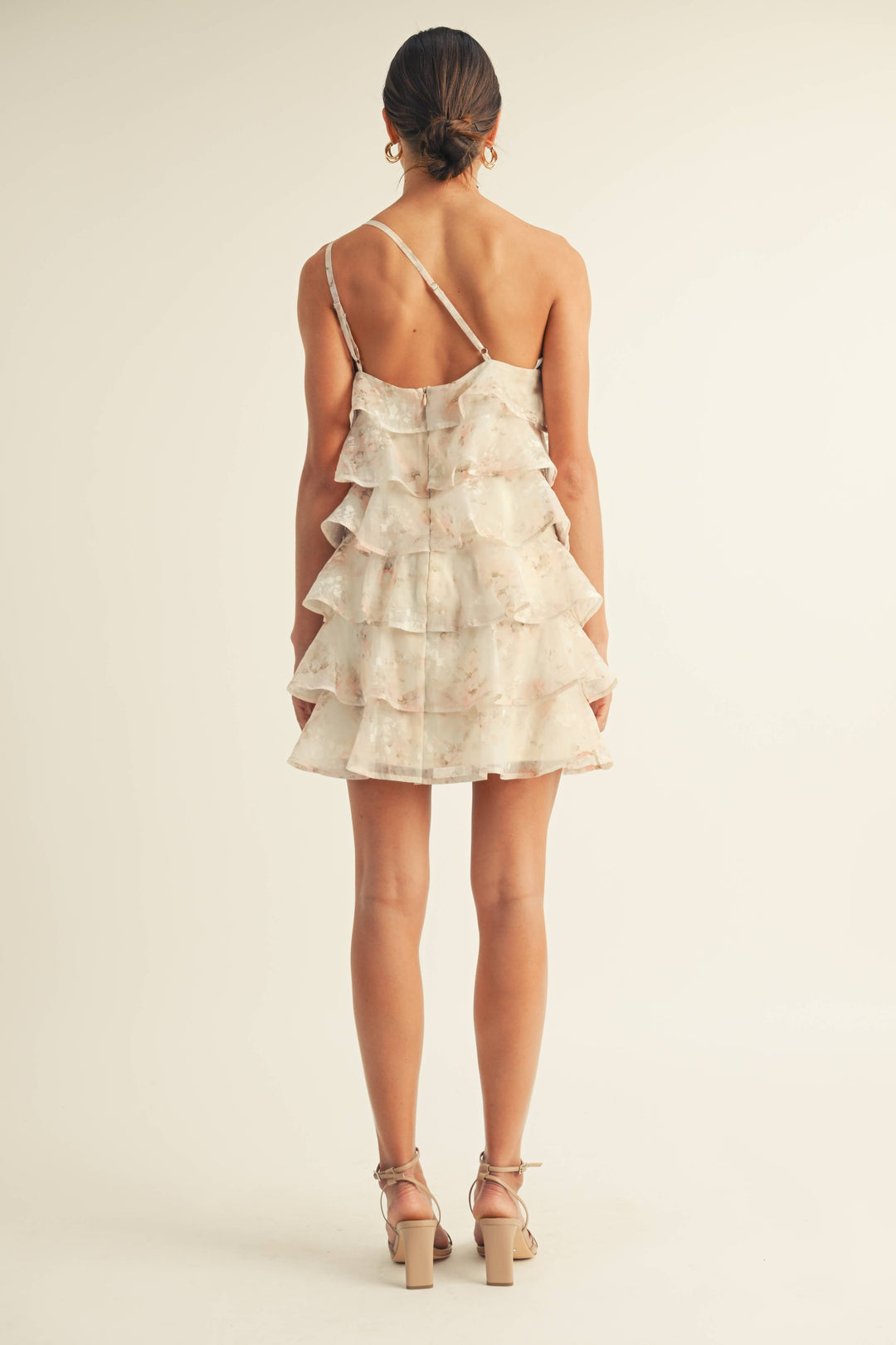 Olivia One Shoulder Tiered Mini Dress
