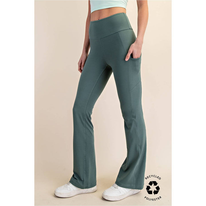 RAE MODE RECYCLED BUTTER FLARED LEGGINGS - TRUE RED